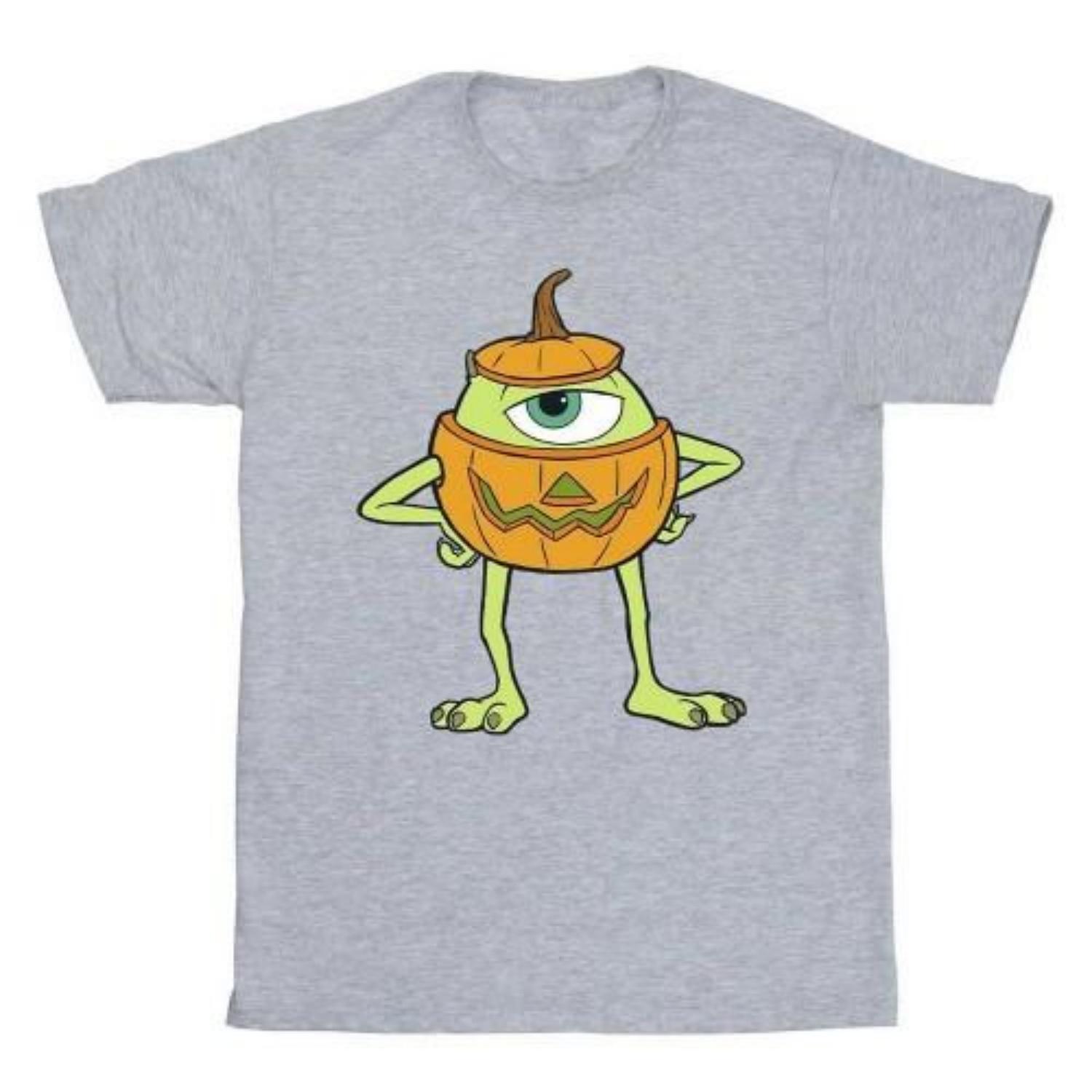 Monsters Inc Boys Mike Pumpkin Halloween T-Shirt S чёрный