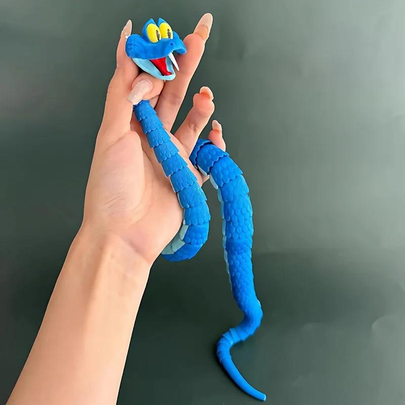 Gary 1-3Pcs Snake Zootopia 2 Articulated Simulation Toy Snake 3D Printed Snake Gary Model Stress Easing.. For Kids Adults Children's Birthday Gift
