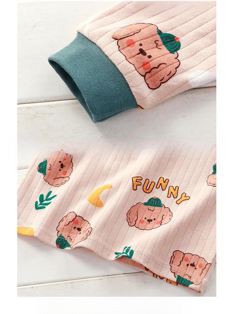 Barnesett i bomull for høsten: Unisex langermet overdel og underdel