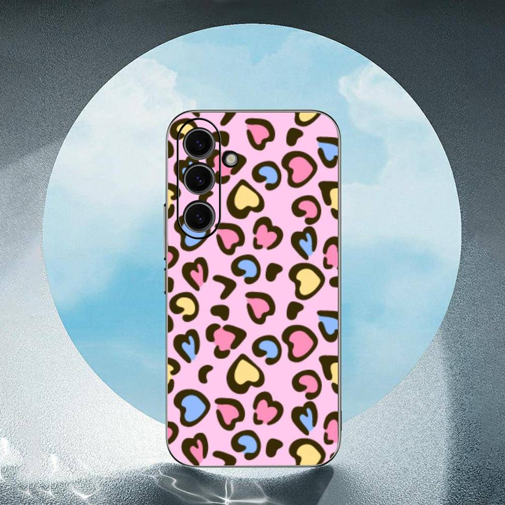 Fashion Leopard Print Luxury Black Phone Case For Samsung Galaxy S23 S24 S25 Ultra S22 Plus S21