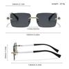 Frameless Cut-Edge High-End UV Protection Square Sunglasses