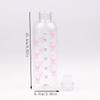 Kawaii Bow Plastic Water Bottle With Time Scale Transparent Water Cup For Outdoor Sports Drinking 500Ml Juice Milk Water Bottle