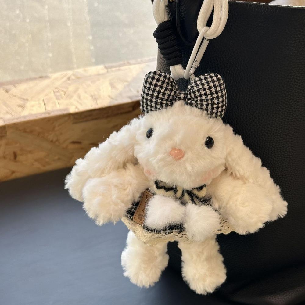 Long-eared Plush Rabbit Pendant Hanging Decoration Stuffed Rabbit Bunny Keychain Women Girls