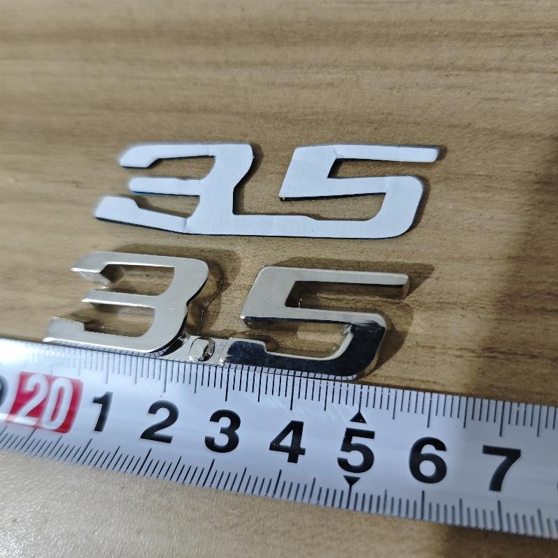 BXK3 ABS Plastic Chrome 3.5 V6 Letters for honda corsstour Car Fender Door Sticker Emblem Badge Logo 3D