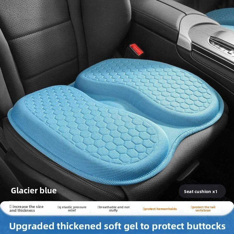 3D Summer Gel Breathable Single Seat Cover Cushion Ventilation Cooling Universal Car Curved Design Pad Auto Interior Accessory