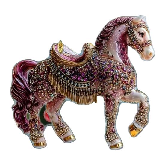 Yousheng Horse Ornament Sparkly Rhinestone Horse Christmas Tree Ornament 2D Acrylic Pendant Holiday Keepsake Gifts for Women Girls Horse Lovers