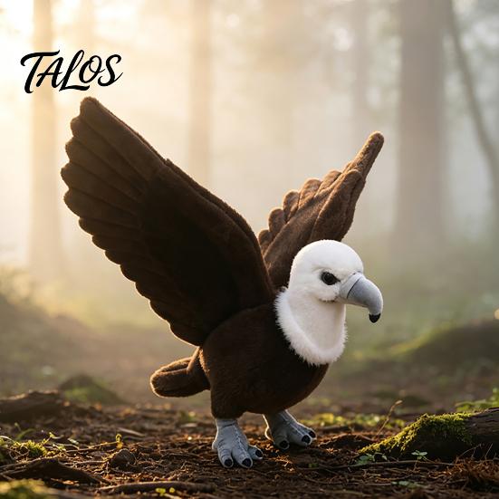 Detaillierter Weißkopfseeadler Sammlerstück Realistisches Plüschtier, Stofftier mit faltbaren Flügeln als Displaystück, Lebensechter Vogel Plüschtier für Heimdekoration