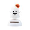 New Halloween Happy Ghost Solar Toy Funny Cartoon Cute Swinging Decorations Solar Desktop White Ghost Ornament Pumpkin Car C0c1