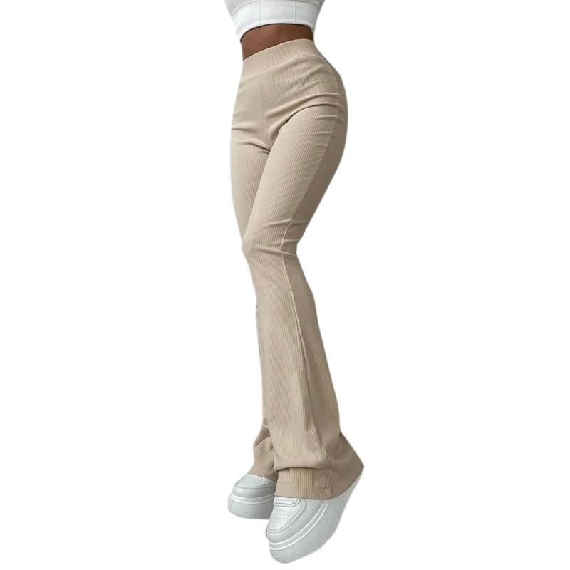 Solidne, slim fit Streetwear spodnie damskie wysokiej talii Y2k ubrania Pantalones estetyczne modne spodnie pełnej długości