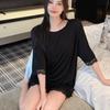 Pajamas with Chest Pads Women's Summer Short-sleeved Shorts Modal Solid Color Simple and Sweet Lace Versatile Loungewear