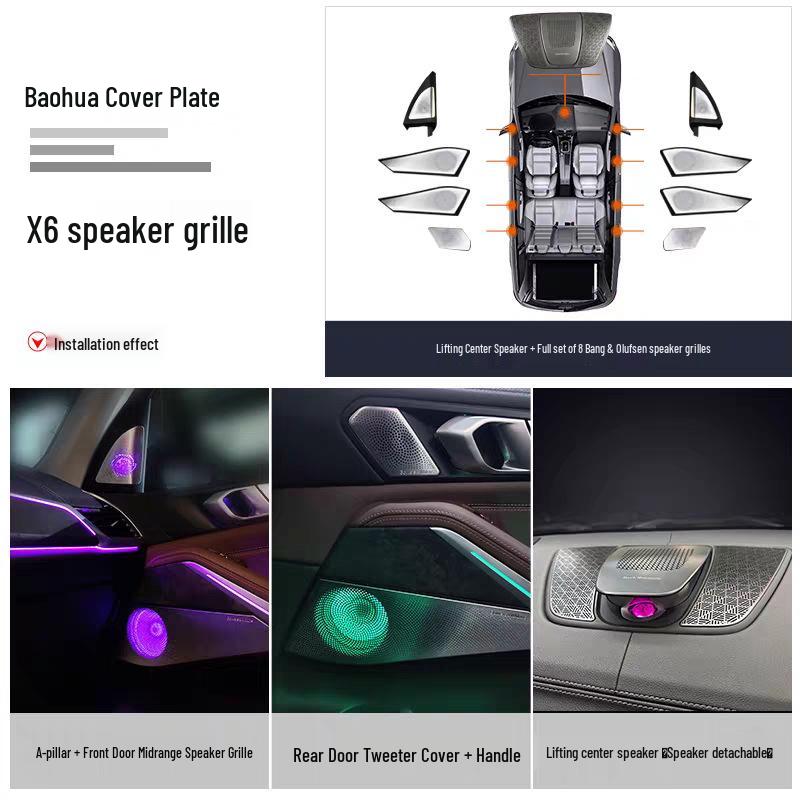 BMW Bowers & Wilkins Tweeter Speaker A-Pillar Luminous Cover Upgrade