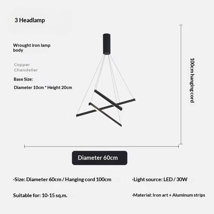 Black Stair Chandelier Modern LED Ceiling Lamp Long Line Interior Fixture for Living Room Duplex Hanging Lamp