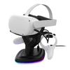Charging Dock Station for Quest2 / 3 Charger Bracket Base VR Glasses Display Stand Headset Display + Led Lamp