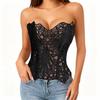 European and American Slimming Lace Mesh Bra with Irregular Print and Breathable Double Layer