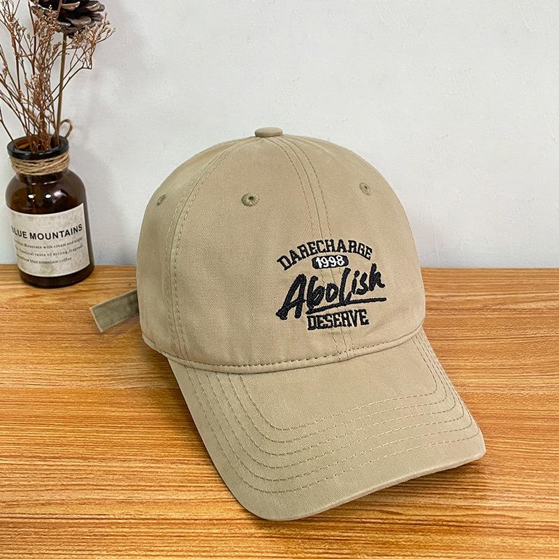 Wide Brim Embroidered Letter Baseball Cap Children Retro Versatile Face Small Couple Sports Cap