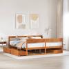VidaXL Bed Frames Without Mattress Wax Brown 180x200cm Solid Pine Wood 3307115