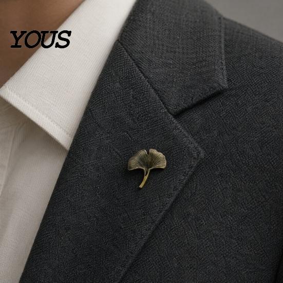Spilla Cardigan Cappotto Spilla Revers Abito Uomo, Spilla Design Foglia Albicocca Piuma Donna Lega di Zinco per Collo Camicia Sciarpa Abbellimento Formale