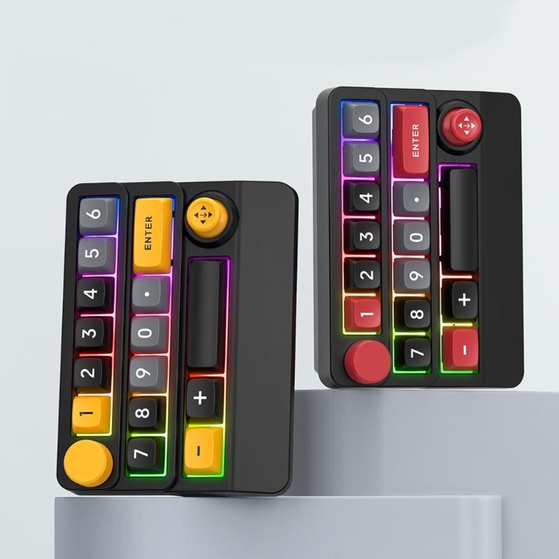 Wireless Gaming Keyboard Macro Defined Joystick 15keys Gaming Keyboard with Color Lights Multiple Function