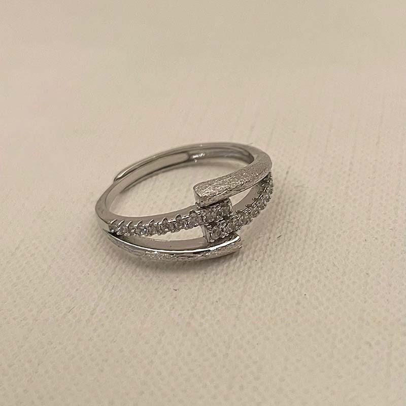 

Разомкнутое кольцо с матовой отделкой, модный стиль, кольцо на указательный палец, нишевые простые украшения