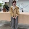 Plus Size Women's Stylish Loose Slimming Wool Coat - Autumn/Winter Fashion