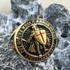 Hot Sale Men's Knight Cross Templar Ring Punk Stainless Steel Seal Fashion Personality Hip Hop Rock Unisex Finger