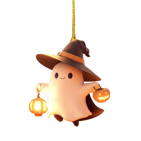 Halloween Ornament Cute Ghost Pumpkin Decor Car Interior Decor Pendant Decoration for Halloween Party Gift