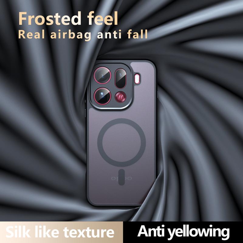 For OPPO Find X9 Pro X9 Case Shockproof Magnetic Matte PC+TPU Anti-fingerprint Translucent Cover for Find X 9