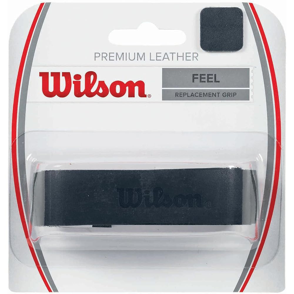 Wilson Premium Leather Grip Replacement Tennis Grip Black 1 Piece