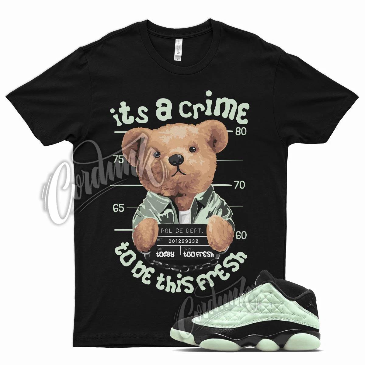 Черная футболка CRIME для Air J1 13 Low Singles Day Barely Green 1 S