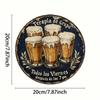 Vintage Bier Blechschild Spanische Kneipen Deko Aluminium Wandplakette Retro Man Cave Bar Kunst
