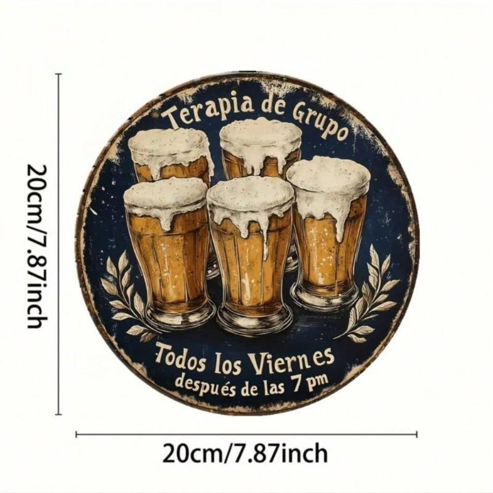Vintage Bier Blechschild Spanische Kneipen Deko Aluminium Wandplakette Retro Man Cave Bar Kunst
