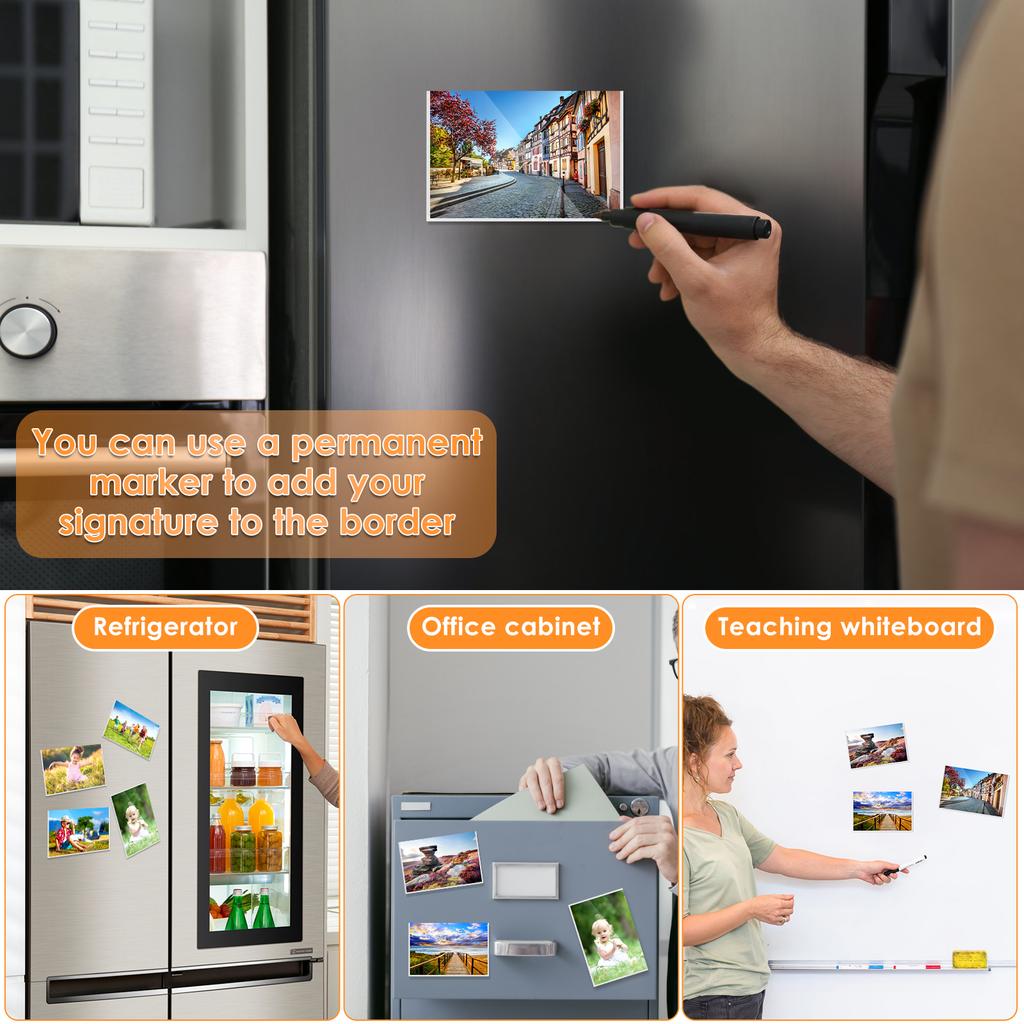 Magnetic Picture Frames Magnet Photo Frame Pockets Postcard Holder Decorations for Refrigerator,Fridge,Locker,Office Cabinet