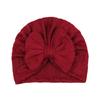 New baby hat baby hat elastic jacquard Indian hat bow windproof children's hat knitted pullover hat