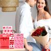50pcs Pink Heart Valentine's Day Plastic Gift Bags Candy Bags For Valentine's Day Party Favor Wedding Decor And Party Suppllies