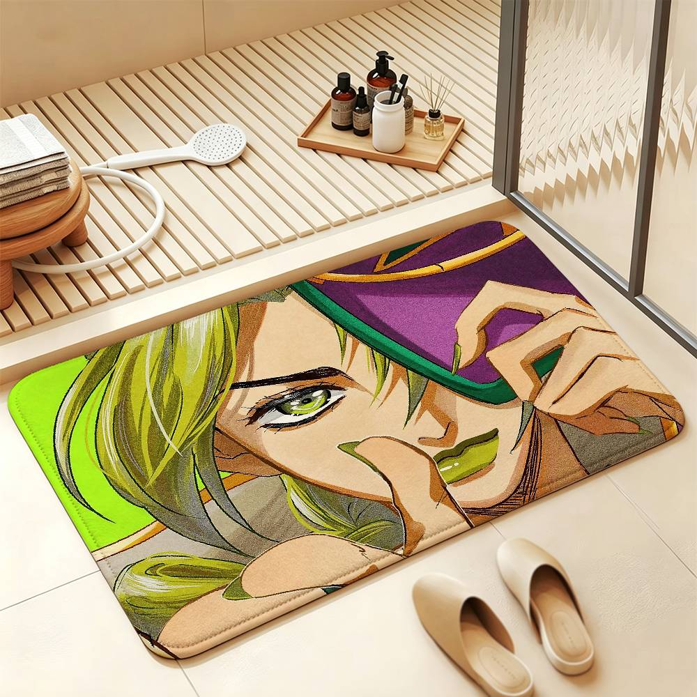Jojo J-Jolyne Cujoh Anti‑Slip Floor Mat Short Plush Rug mat Soft Comfortable Machine Washable Home Decor