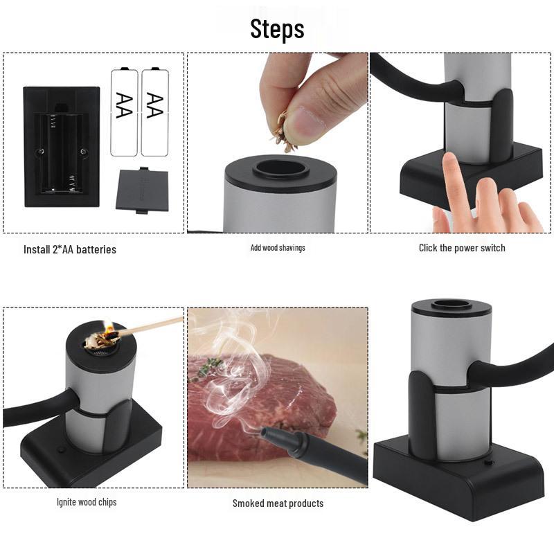 Molecular Cuisine Handheld Smoker for Cocktails, Steak, and Salmon