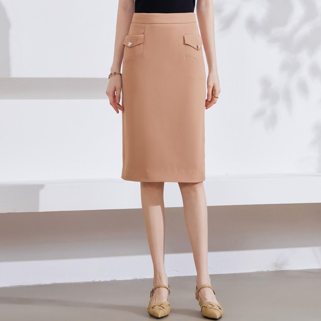 Intellectually Elegant OL Style Half Skirt Women's Summer Versatile Slimming Commuting Skirt