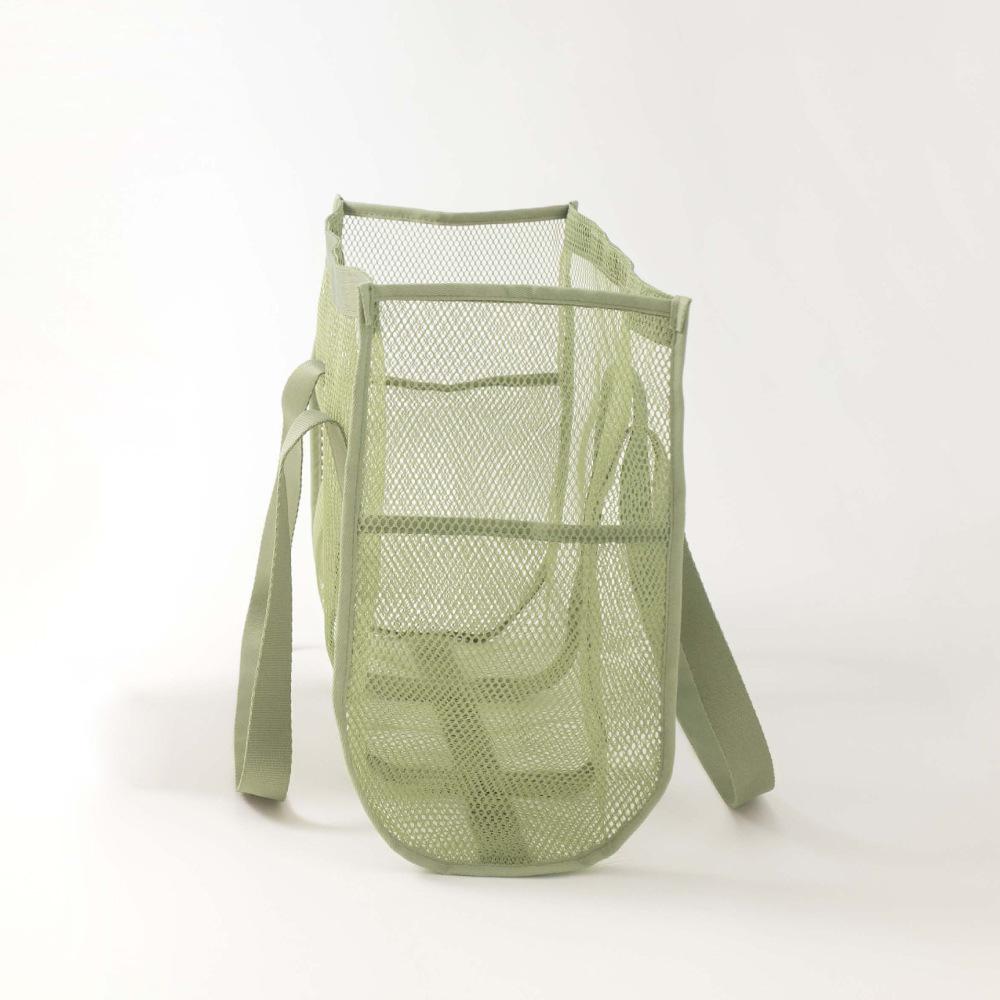 

Милая большая многофункциональная сетчатая дышащая сумка-тоут для отдыха и путешествий, большая вместительная сумка для хранения, сумка для покупок, сумка-органайзер для дома зелёный