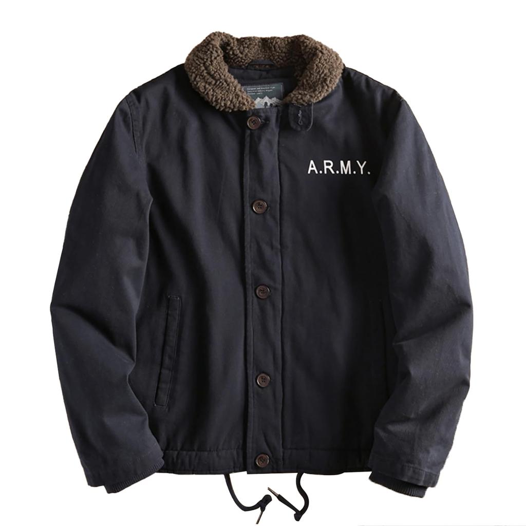 Deck military boa military American US US Navy large thermal cold work brushed autumn and winter clothing [TOWYYO] jacket, jacket, men's, lining,