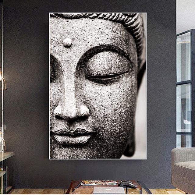 

Яркое лицо Будды на холсте, настенная живопись, постеры с изображением Бога, принты, индуистский буддизм, дзен, домашнее украшение для гостиной, Cuadros 21cm×30cm NoFrame