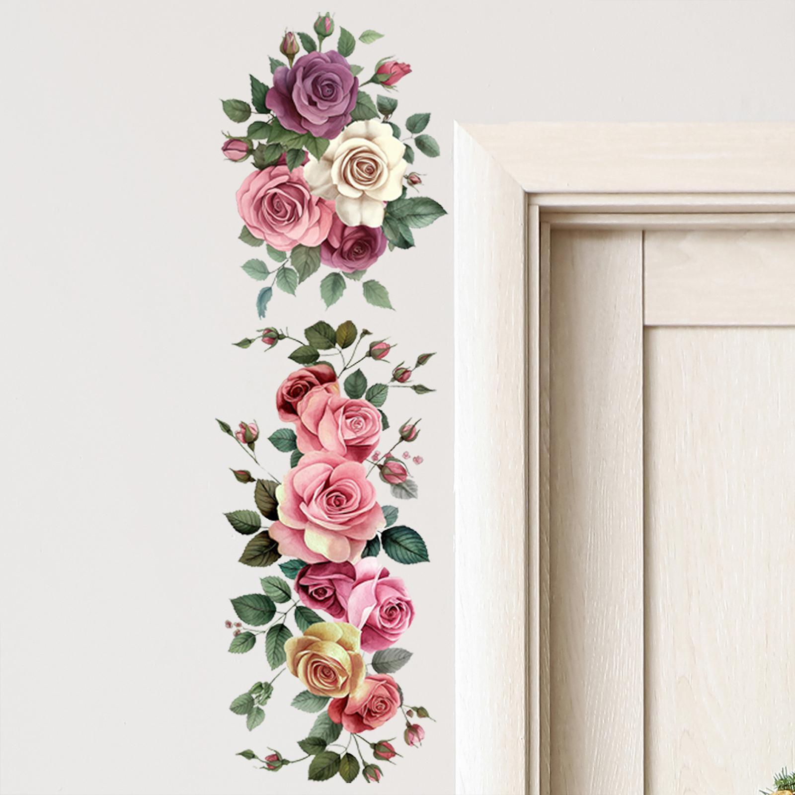 

Элегантная цветочная наклейка на стену для домашнего декора Purple Pink