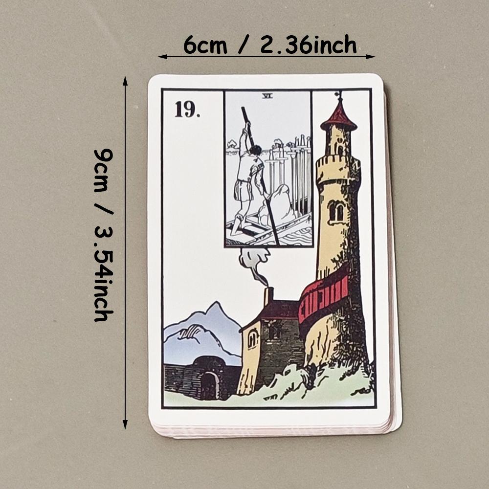 The New York Lenormand Deck – Historical 36-Card Divination Deck 9*6cm Vintage Style Cartomancy Cards Double-embossed
