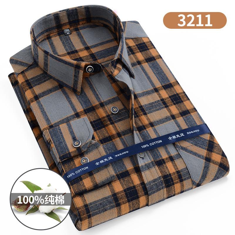Extra Large Size 160KG S - 11XL 100 Cotton Men's Flannel Shirts Long Sleeve Men's Flannel Shirts Long Sleeve Big and Tall