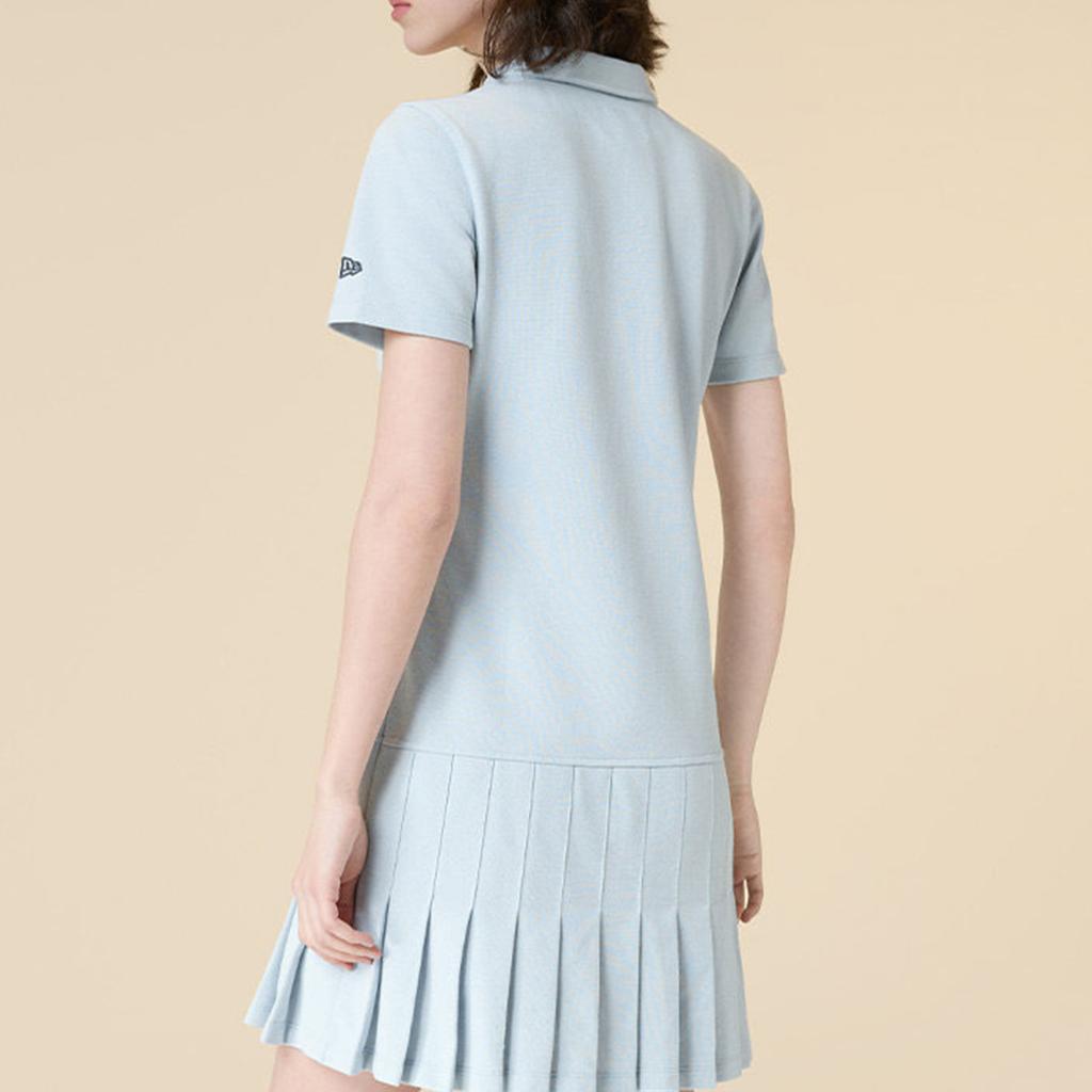 New Era SS26 MLB Los Angeles Dodgers Casual Preppy Pleated Short Sleeve Dress Women dresses 14905148