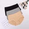 Briefs Comfortable High Waist Underwear Ladies Breathable Solid Color Briefs Hipster Panties