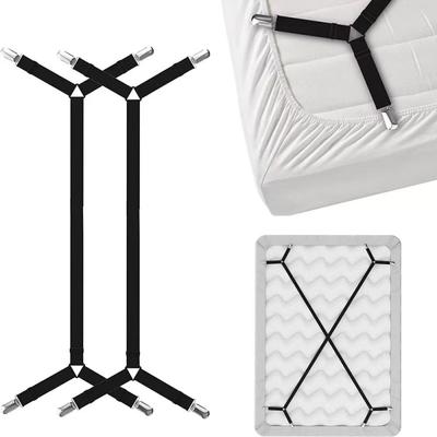 Universal Bed Sheet Fixed Holder High Elastic Adjustable Crisscross Fastener Straps Kits Non-Slip Sofa Cover Clips