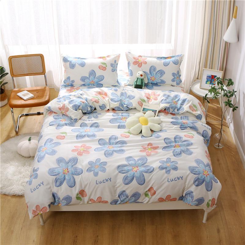 Single Quilt Cover Skin-Friendly Imitation Cotton Brushed Single Double Student Dormitory Home  Pure Cotton Quilt Cover double bed linen