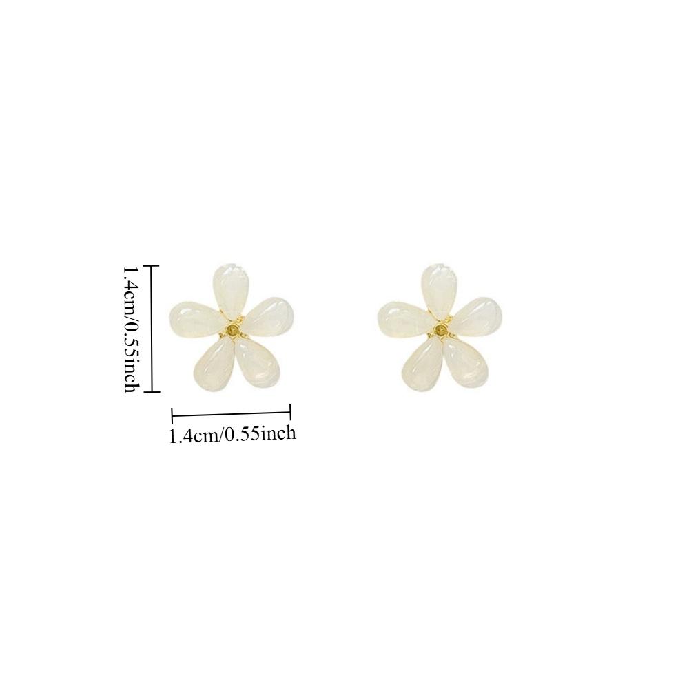 New Delicate Cat s Eye Stone Flower Earrings Sweet Minimalist High-End Luxury Elegant Design Sensation Ear Jewelry