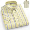 New in shirt plus size 14xl fashion summer 100%cotton oxford plaid short sleeve shirt for man designer office elegant clothes