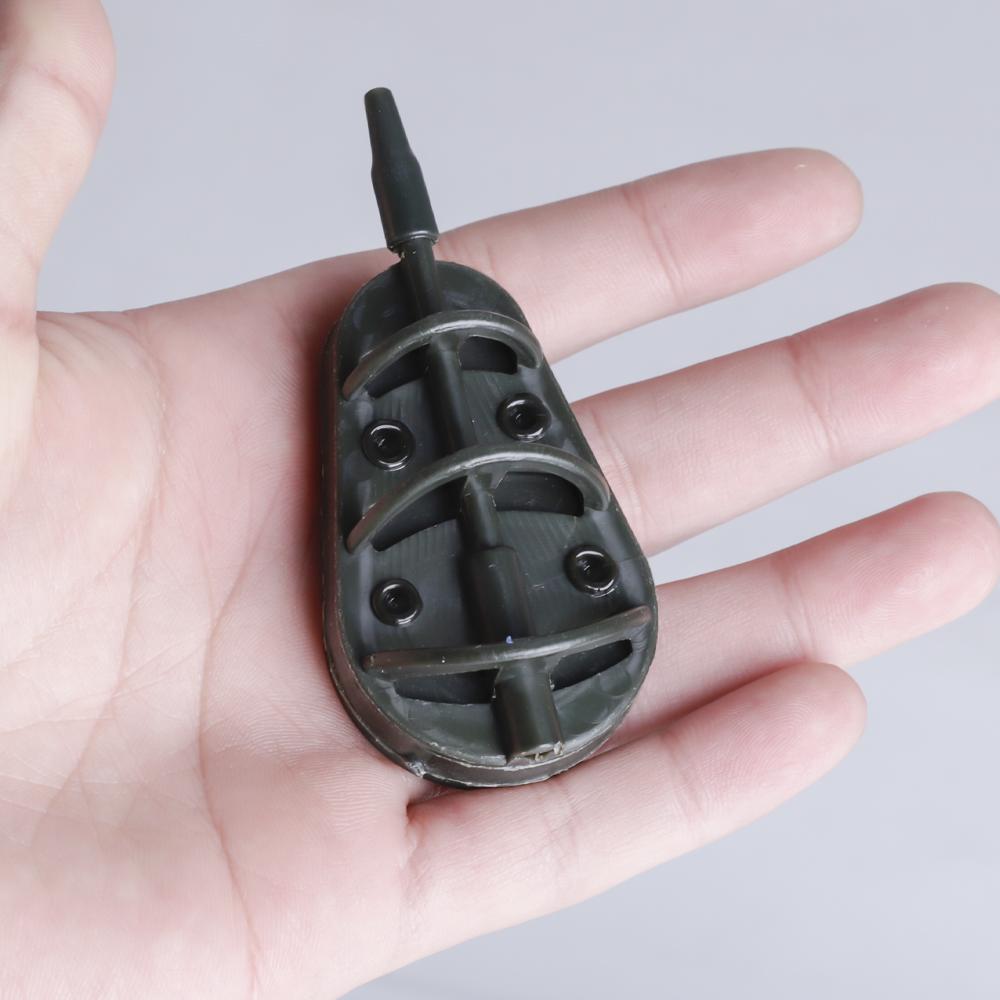 FTK 1pcs Carp Bait Cage Feeder Zinc Alloy Construction, Weight Ranging From 20g/1.06oz To 100g/3.53oz